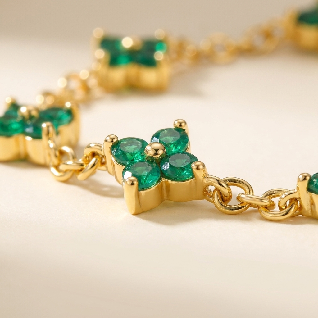 SEVILLA Gemstone Bracelet — macro detail of stones