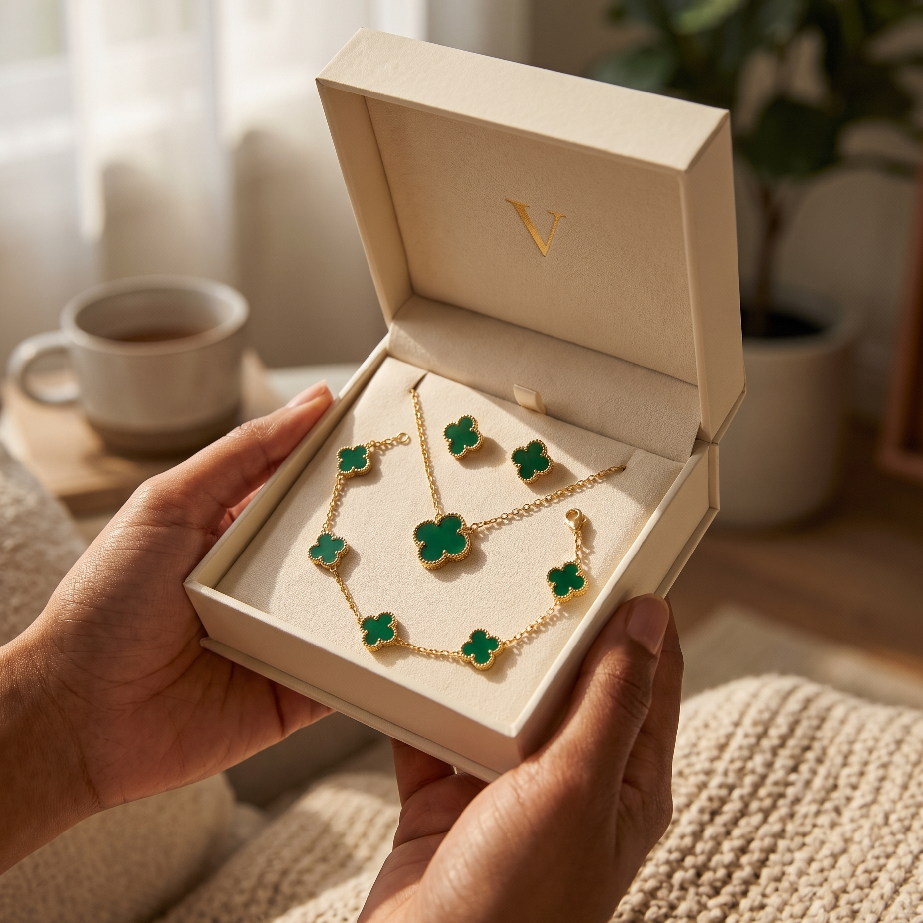 The Clover Set unboxing — opening the Valecourt keepsake gift box